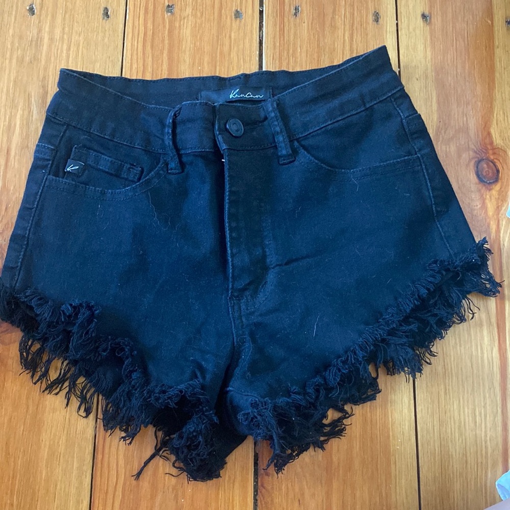 Black Jean shorts